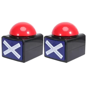 2Pcs Game Answer Buzzer Teacher Supplies Electronic Button Game Electronic Sounding Toy Buzzer Alarm Button Trivia Button Buzzer