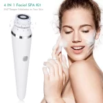 4 In 1 Electric Facial Cleansing Brush Waterproof Facial Massager Face Cleansing Device for Deep Cleaning Removal Blackhead Pore