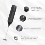 Rechargeable Milk Frother Electric Mixer Whisk Handheld Frother Wand for Coffee Whisk Drink Mixer for Mini Foamer for Cappuccino