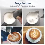 Rechargeable Milk Frother Electric Mixer Whisk Handheld Frother Wand for Coffee Whisk Drink Mixer for Mini Foamer for Cappuccino