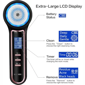 Blackhead Remover Vacuum With Electric Facial Cleansing Brush Rechargeable Face Spin Brush Facial Pore Cleanser SkinCare Machine