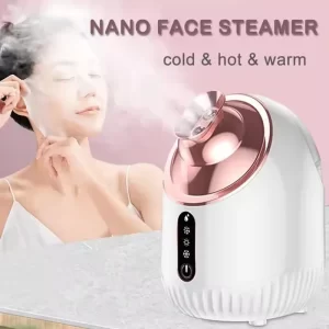 Face Steamer Nano Mist Sprayer Facial Steamer Cold & Hot Nebulizer Facial Sauna Humidifier For Pores Cleansing Moisturizing SPA