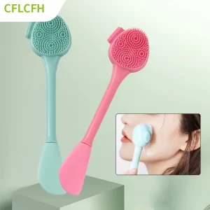 Facial Silicone Brush Face Massage Cleaning Tool Double Sided Exfoliator Pore Blackhead Removal Cleanser Skincare Brushes