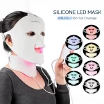 Foreverlily Face Neck Silicone LED Mask 7 Colors Light Photon Red Light Therapy Flexible Facial Beauty Mask Skin Care Anti-Ance