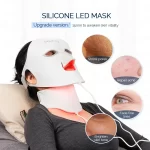 Foreverlily Face Neck Silicone LED Mask 7 Colors Light Photon Red Light Therapy Flexible Facial Beauty Mask Skin Care Anti-Ance