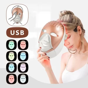 Foreverlily Mascarilla facial LED Wireless 7 Colors Photon Skin Care Beauty Machine Masque pour le visage