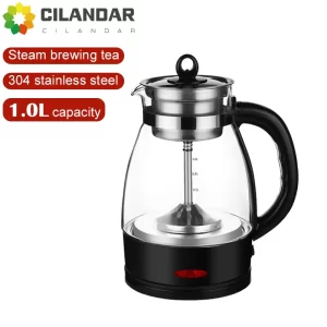 Fully automatic steam tea maker dark tea glass health pot heat preservation electric tea pot Pu’er tea pot electric kettle 1L