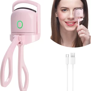 Heated Eyelashes Curler, USB Rechargeable Electric Eyelash Curlers with 2 Level Temp,Quick Heating & Long-Lasting Curling Effect