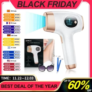 IPL Hair Removal Laser 999999 Flashes 3 in 1 Permanent Painless Epilator Whole Body Treament at Home Hair Remover For Men Women