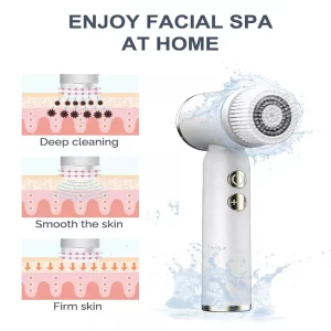 Portable LED Display Silicone Face Wash Pore Cleaner Blackhead Acne Remover Waterproof Sonic Facial Cleansing Brush