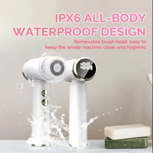 Portable LED Display Silicone Face Wash Pore Cleaner Blackhead Acne Remover Waterproof Sonic Facial Cleansing Brush