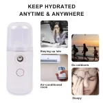 Portable Mini Facial Steamer Bottle USB Nano Mister Spray Face Mist Sprayer Deep Hydrating Face Nebulizer Skin Care Beauty Tool
