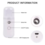 Portable Mini Facial Steamer Bottle USB Nano Mister Spray Face Mist Sprayer Deep Hydrating Face Nebulizer Skin Care Beauty Tool