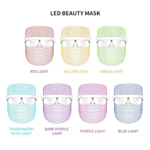 Rechargable Red Light Therapy Skin Care Led Mask Home Use Beauty Devices 7 Colours LED Light Therapy Face Beauty Facial Devices