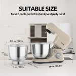 1pc Stand Mixer, 5L Tilt-Head Electric Household – 1300W 6+P electric blender, Food Beater And Butter Beater, EC Plug