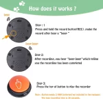 Voice Recording Button for Communication Pet Training Buzzer, 30 Second Record&Playback Dog Toy, Voice Recording Clicker