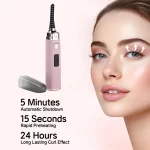 Rechargeable Heated Eyelash Curler Electric Mini Hot Eyelash Curler,Heated Lash Curler