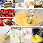 Electric Beater Portable Cream Blender Handheld Automatic Milk Egg Cream Cake Mixer Household Electric Milk Frother for Kitchen