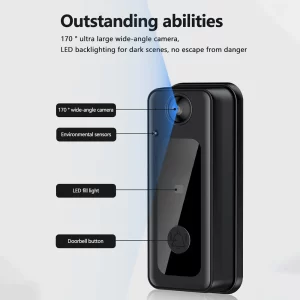 2.4G Wireless Visual Intercom Doorbell 4.3 Inch IPS Screen BT Interconnect Video Monitoring Intelligent Doorbell TwoWay intercom