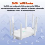 Wireless Router Booster Router Support AP Broadband WiFi Repeater Signal Amplifier for Home Office with Firewall 8 antennas