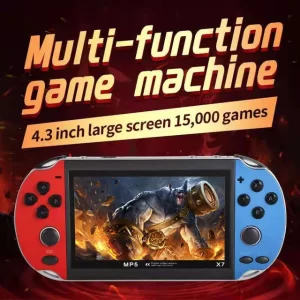 New X7 Game Console 4.3 Inch Children’s Retro Arcade Double Rocker PSP Handheld Game Console Video Game