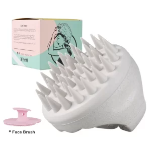 Scalp Brush Massager Sculp Scrubber Brush Wheat Straw Biodegradable Silicone Shampoo Brush Hair Scalp Massager For Hair Growth