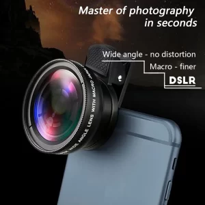 2 in1 Phone Lens 0.45x 49uv Super Wide Angle Macro Lens for iPhone 14 13 15 HUAWEI Xiaomi Smartphone Lenses with 37mm Phone Clip