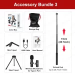 Handheld Stabilizer 3 Axis Gimbal for Cellphone Outdoor Video Shot for iPhone 16 15 PRO MAX Samsung Android, Optional AI Module
