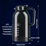 1300ml 12V/24V Portable Electric Water Kettle Car Heating Cup Stainless Steel Water Warmer Bottle Car Kettle Electric
