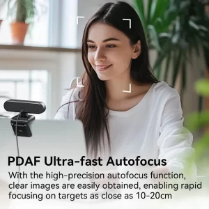 4K Webcam 1440P 2K Web Camera 1080P EMEET C60E Autofocus USB Computer Camera for Living/ Video Call/ Conference