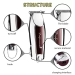 Hair Clipper Rechargeable Cordless Trimmer For Men Grooming Professional Electric Beard Hair Cutting Machine Edge Hair Clipper