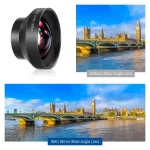 NEEWER HD 18mm 100° Wide Angle Lens for iPhone Samsung Phone Cage Rig with 17mm Lens Adapter 0.5X Magnification