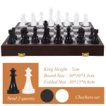 High-Grade Collection Folding Acrylic Material Magnetic Chess Backgammon Two-in-One Chessboard Ornament Gifts