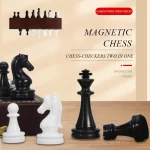 High-Grade Collection Folding Acrylic Material Magnetic Chess Backgammon Two-in-One Chessboard Ornament Gifts