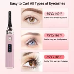 Rechargeable Heated Eyelash Curler Electric Mini Hot Eyelash Curler,Heated Lash Curler
