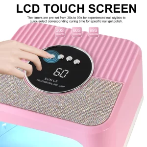 LIMEGIRL Professional UV LED Lamp for Nails Gel Polish Dryer Machine With 45LED Diamonds Design Nail Home Use Manicure UV Light
