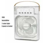 Modern portable fan LED night light humidifier USB electric fan 3 in 1 fan for room, kitchen, office home-appliance