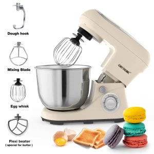1pc Stand Mixer, 5L Tilt-Head Electric Household – 1300W 6+P electric blender, Food Beater And Butter Beater, EC Plug