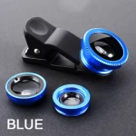 3 In 1 Macro 0.67x Wide Angle Fish Eye Lens Universal Mobile Phone Camera Fisheye Lenses For IPhone Macbook Laptops Accessories