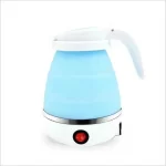 0.6L Mini Folding Kettle Portable Water Heater 600W Silicone Leakproof Electric Kettle Travel Household FoldableKitchenAppliance