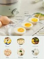 220V 304 Stainless Steel Electric Egg Cooker Breakfast Machine Egg Boiler Home Food Steamer Multi Cooker Egg Steamer