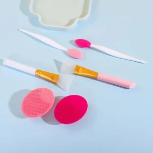 Silicone Lip Exfoliating Facial Cleansing Brush Face Scrub Nose Clean Brush Blackhead Remover Double-Sided Beauty Skin Care Tool