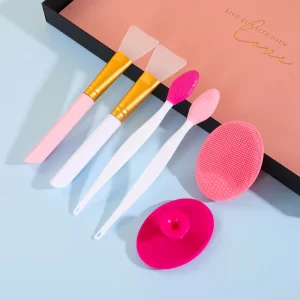 Silicone Lip Exfoliating Facial Cleansing Brush Face Scrub Nose Clean Brush Blackhead Remover Double-Sided Beauty Skin Care Tool