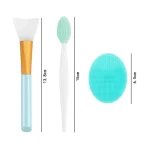 Silicone Lip Exfoliating Facial Cleansing Brush Face Scrub Nose Clean Brush Blackhead Remover Double-Sided Beauty Skin Care Tool