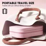 Travel Makeup Mirror with Light Smart Touch 3 Colors Dimmable Rechargeable Lighted Makeup Mirror With Travel Makeup Bag Gift