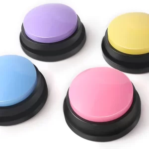 Voice Recording Button, Dog Buttons for Communication Pet Training Buzzer, 30 Second Record & Playback  recordable button
