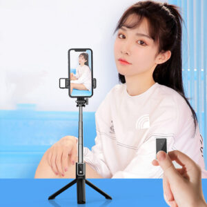 Portable Bluetooth Selfie Stick With Tripod Stand Phone Holder