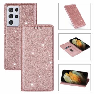 Glitter Leather Phone Case For Samsung S21 Ultra Plus