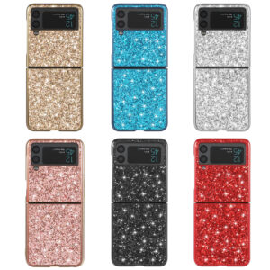 Glitter Plain Phone Case For Samsung Z Flip3/Z Fold3