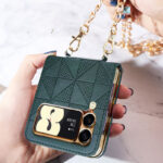 Foldable Leather Phone Case For Samsung Galaxy Z Flip 3/F7110